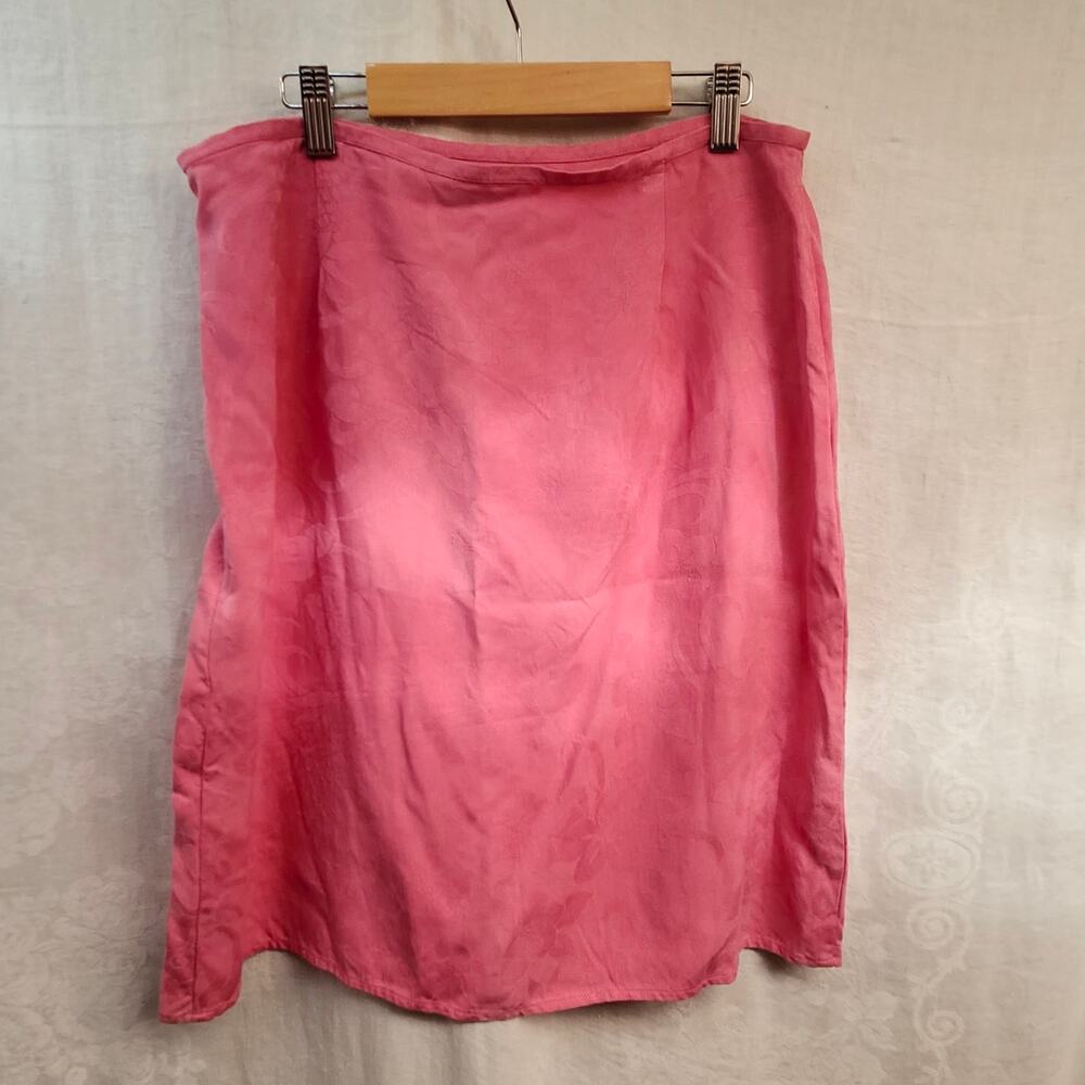 Tommy Bahama SZ Large Silk Wrap Skirt Tropical All Over Monochromatic Print